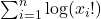 \sum_{i=1}^n \log (x_i!)