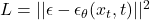 L = || \epsilon - \epsilon_\theta(x_t, t) ||^2
