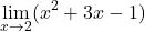 \[\lim_{x \to 2} (x^2 + 3x - 1)\]