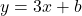 y = 3x + b