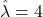 \hat{\lambda} = 4