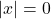 |x| = 0