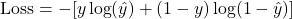 \text{Loss} = -[y \log(\hat{y}) + (1 - y) \log(1 - \hat{y})]