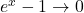 e^x - 1 \to 0