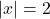 |x| = 2