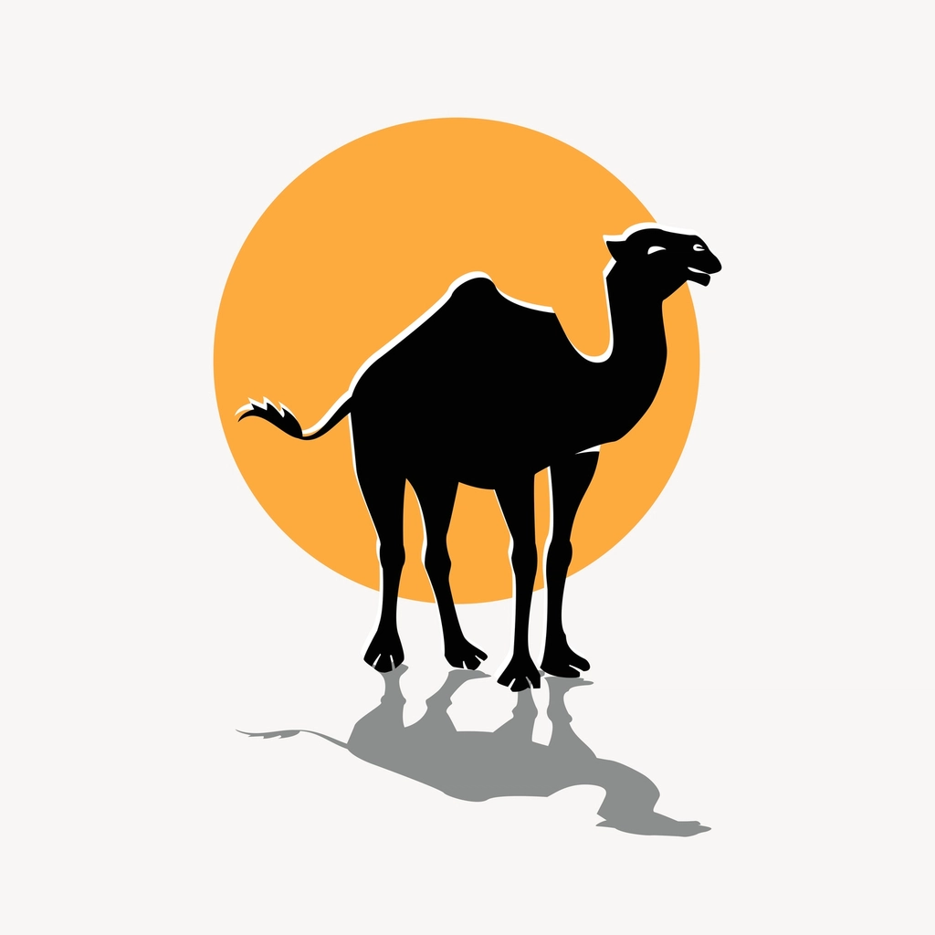 Camel clipart, desert animal illustration